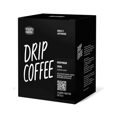 Дрип пакеты кофе «Колумбия Уила» Tasty Coffee